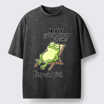 Tokyo-Tiger Never Abandon Your Sleepy Dreams Washed T-Shirt