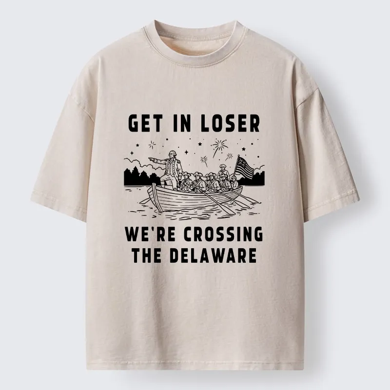 Tokyo-Tiger Funny Revolutionary Boat Squad Washed T-Shirt