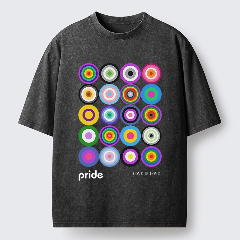 Tokyo-Tiger Every Circle Glows With Inclusive Love Washed T-Shirt