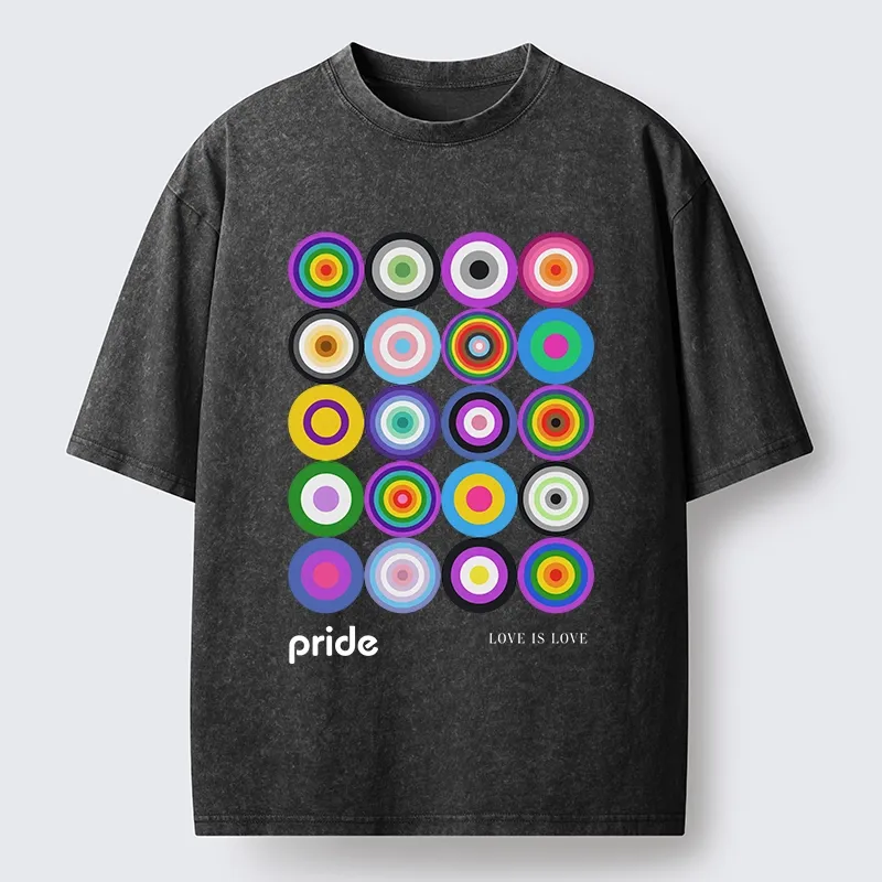 Tokyo-Tiger Every Circle Glows With Inclusive Love Washed T-Shirt