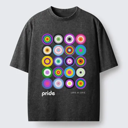 Tokyo-Tiger Every Circle Glows With Inclusive Love Washed T-Shirt
