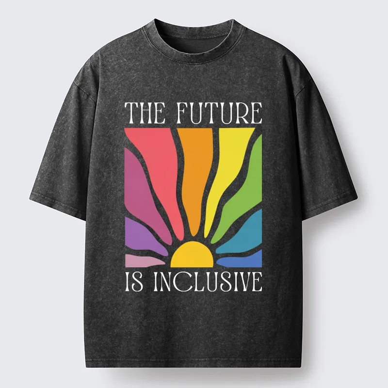 Tokyo-Tiger Radiant Rainbow Welcomes All Identities Washed T-Shirt