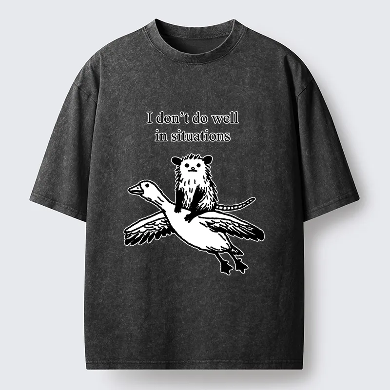 Tokyo-Tiger Lost Possum Rides Wild Goose Washed T-Shirt