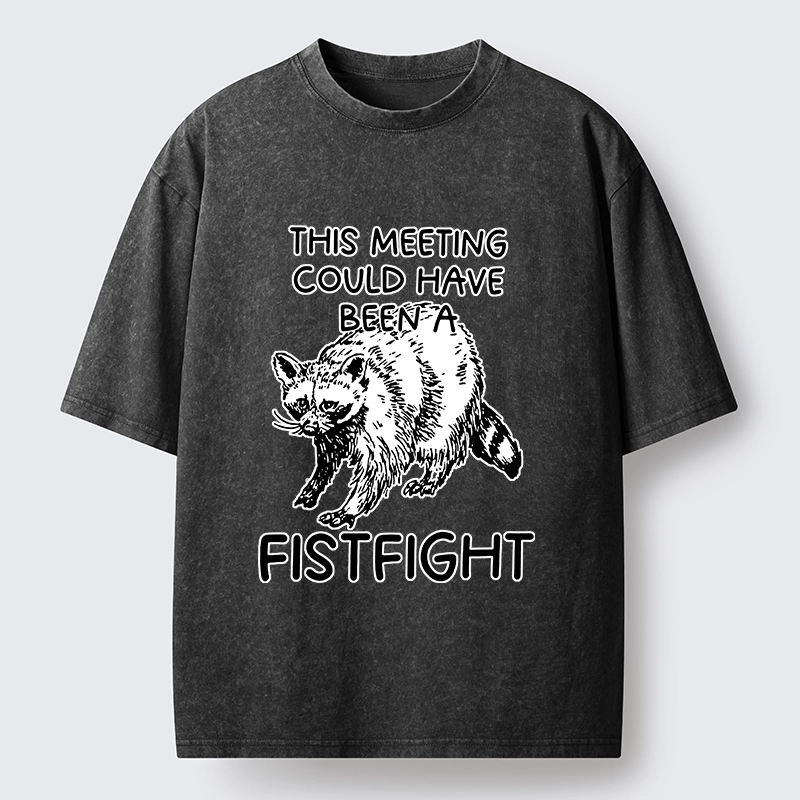 Tokyo-Tiger Fistfight Instead Of Boring Meeting Washed T-Shirt
