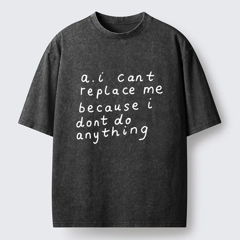 Tokyo-Tiger Funny Lazy Person AI Meme Washed T-Shirt Sale