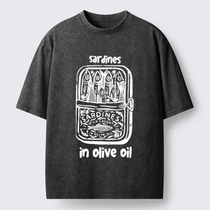 Tokyo-Tiger Tiny Fish Big Flavor Washed T-Shirt