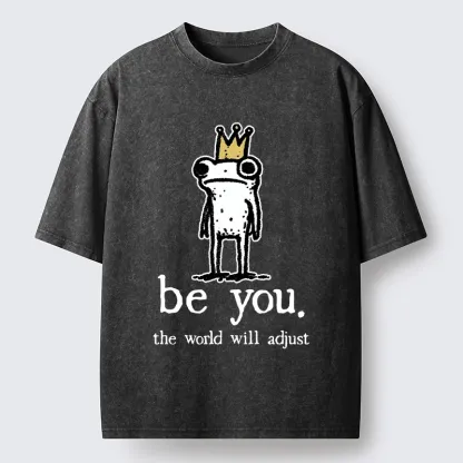 Tokyo-Tiger Crown Frog Stays True To Self Washed T-Shirt
