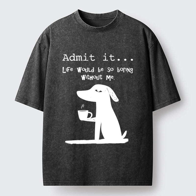 Tokyo-Tiger Life Is Dull Without This Good Boy Washed T-Shirt