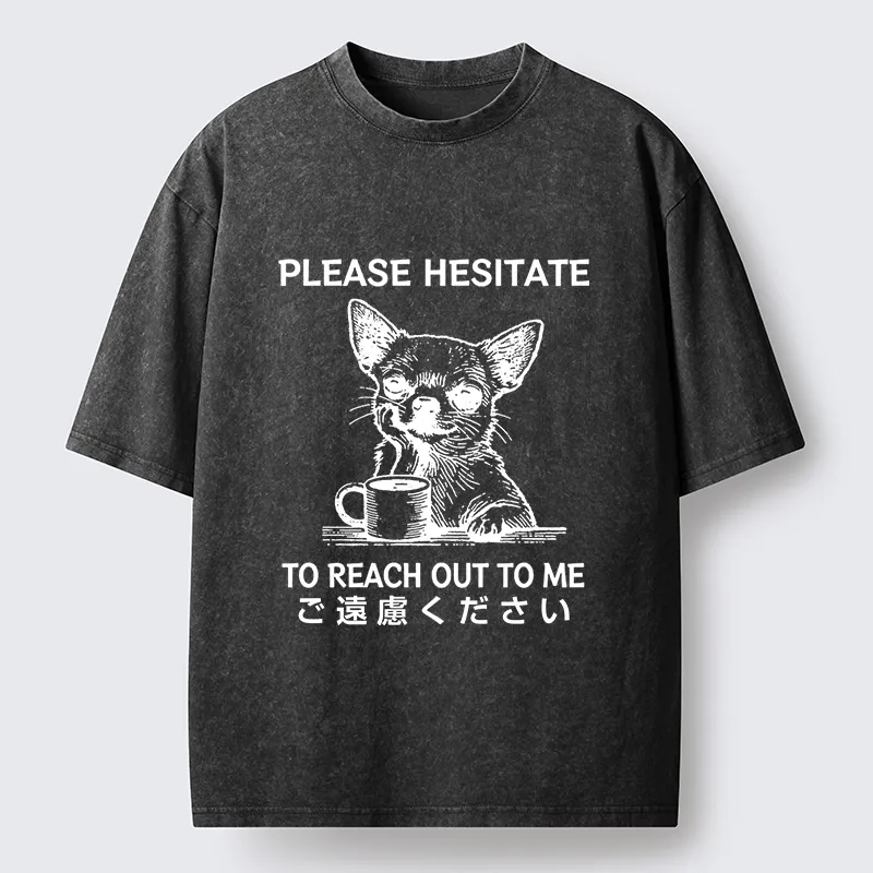 Tokyo-Tiger Little Dog Prefers Being Left Alone Washed T-Shirt