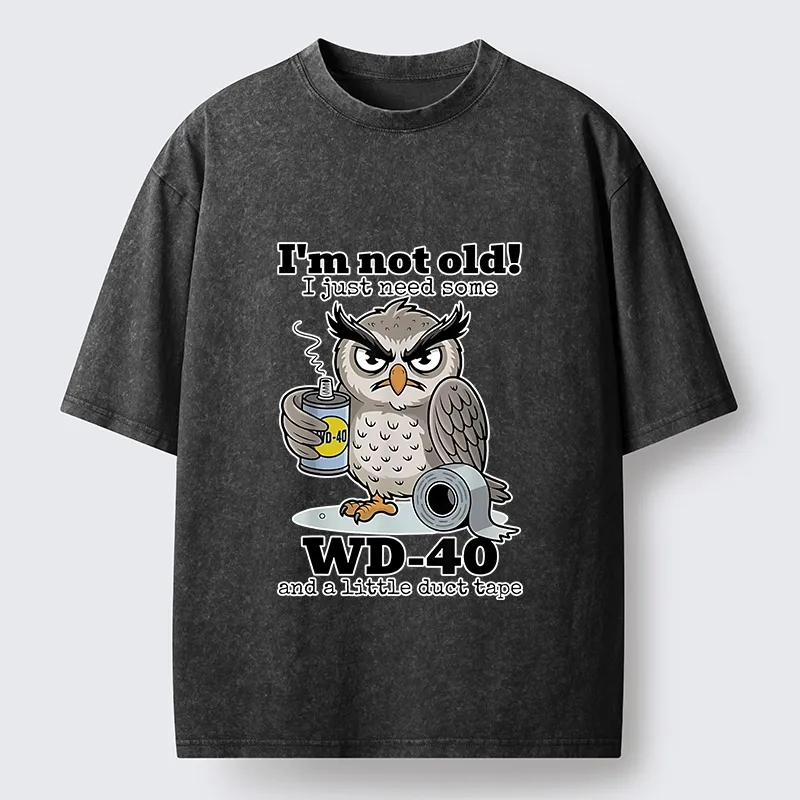 Tokyo-Tiger Funny Meme Owl Not Getting Old Washed T-Shirt