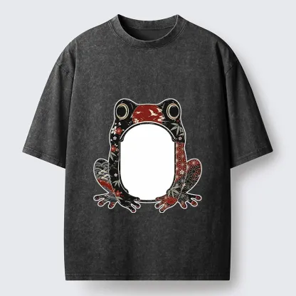 Tokyo-Tiger Retro Sakura Frog Washed T-Shirt