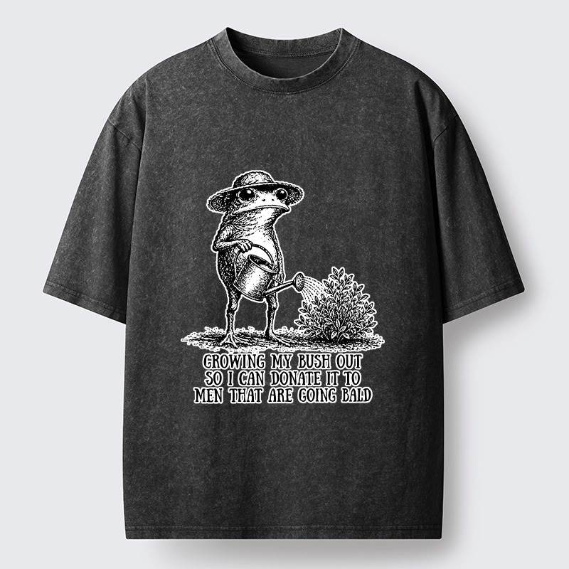 Tokyo-Tiger Silly Gardener Frog Funny Daily Meme Washed T-Shirt 