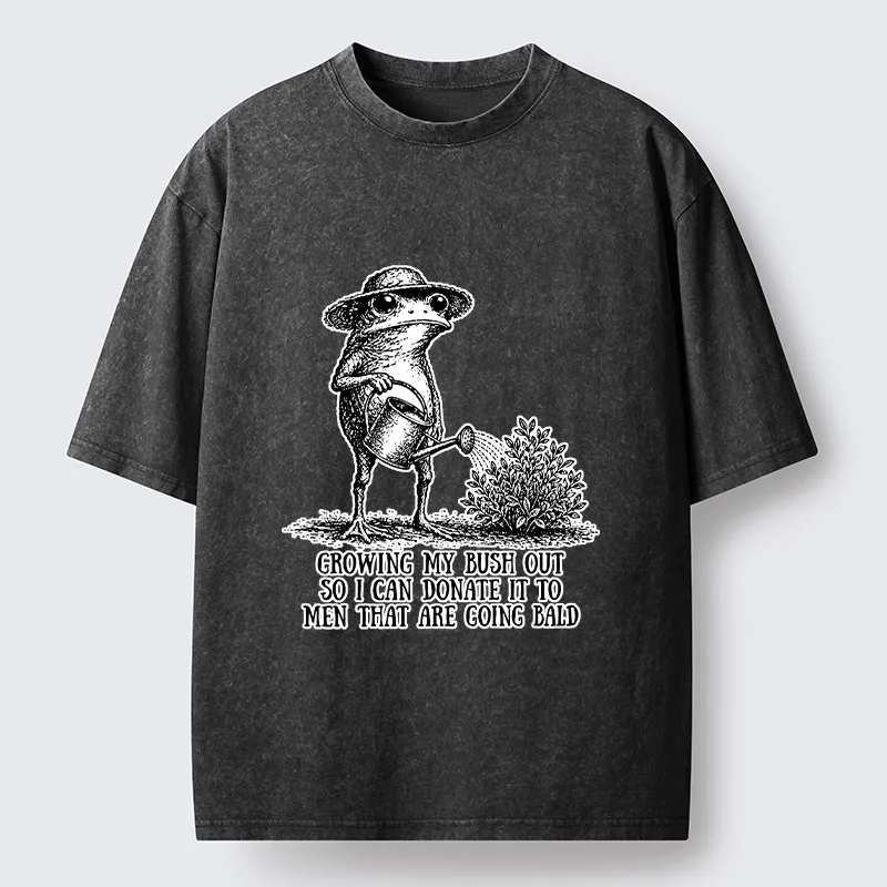 Tokyo-Tiger Silly Gardener Frog Funny Daily Meme Washed T-Shirt 