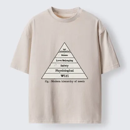 Tokyo-Tiger Funny Wifi Is Essential Meme Washed T-Shirt