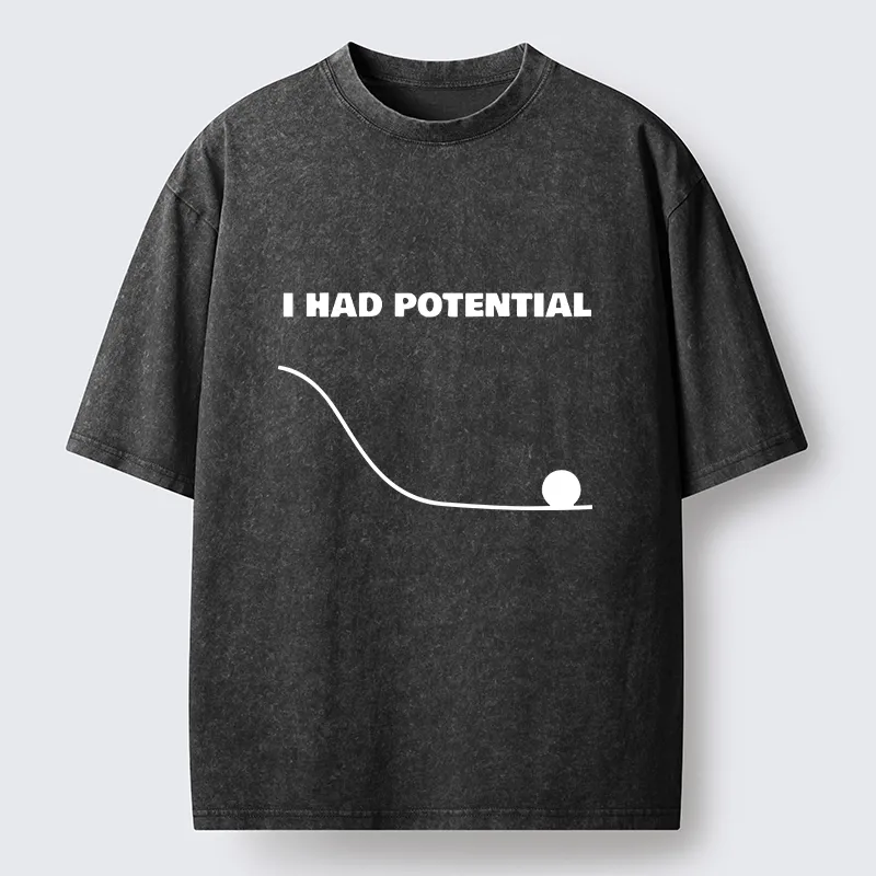 Tokyo-Tiger Funny Downward Potential Meme Washed T-Shirt