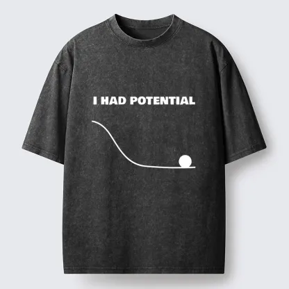 Tokyo-Tiger Funny Downward Potential Meme Washed T-Shirt