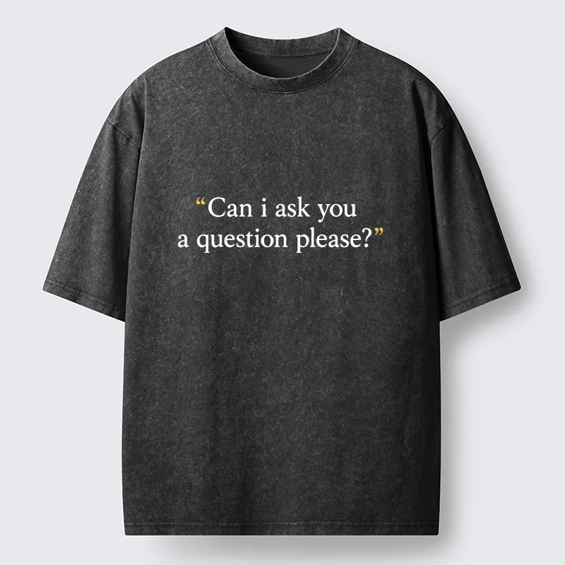 Tokyo-Tiger Polite Question Funny Meme Washed T-Shirt