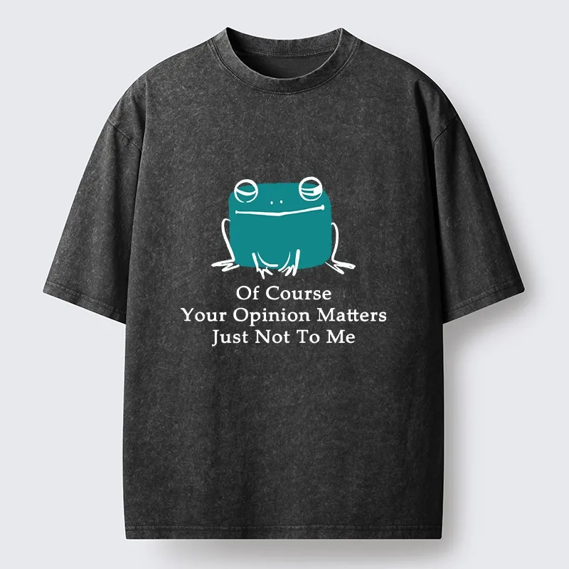 Tokyo-Tiger Cool Frog Unbothered By Others Opinions Washed T-Shirt
