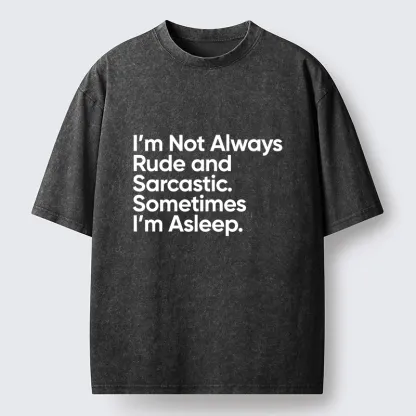 Tokyo-Tiger Sarcastic Funny Text Meme Washed T-Shirt