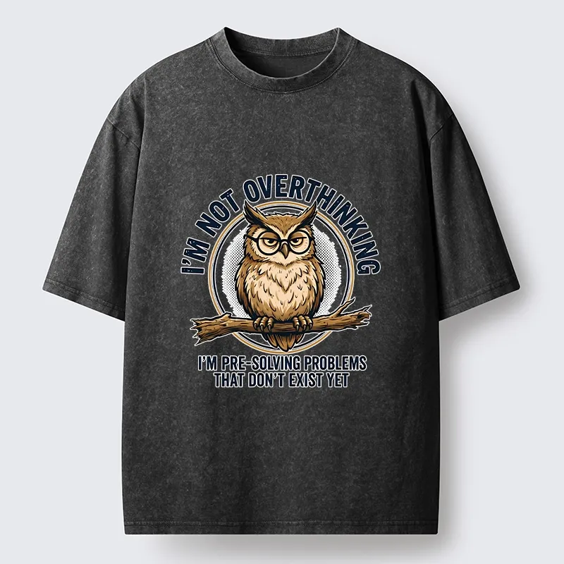 Tokyo-Tiger Overthink Master Owl Washed T-Shirt