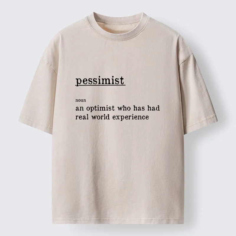 Tokyo-Tiger Real Life Pessimist Meme Washed T-Shirt