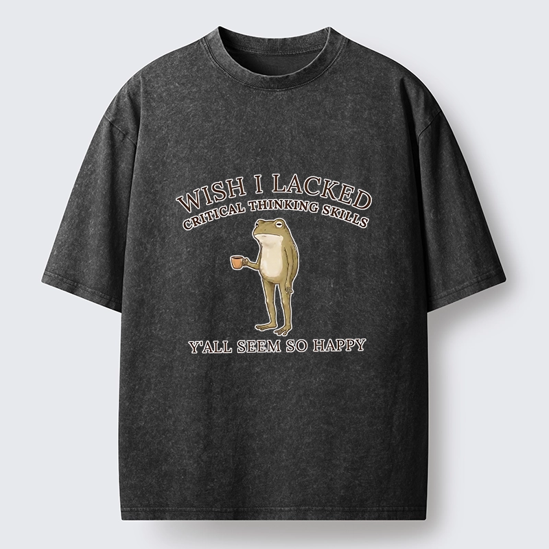 Tokyo-Tiger Wise Frog Life Meme Washed T-Shirt