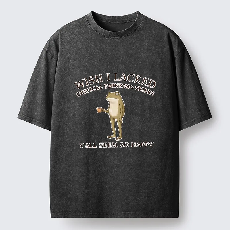 Tokyo-Tiger Wise Frog Life Meme Washed T-Shirt