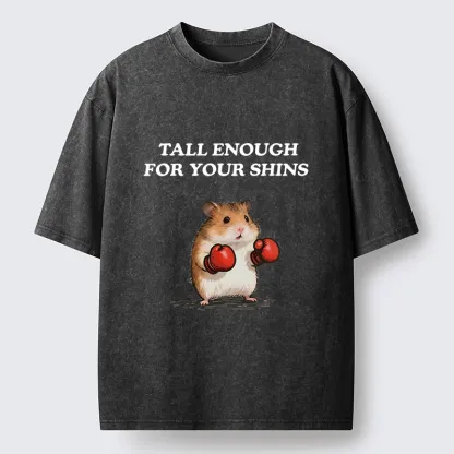 Tokyo-Tiger Meme Hamster With Boxing Gloves Washed T-Shirt