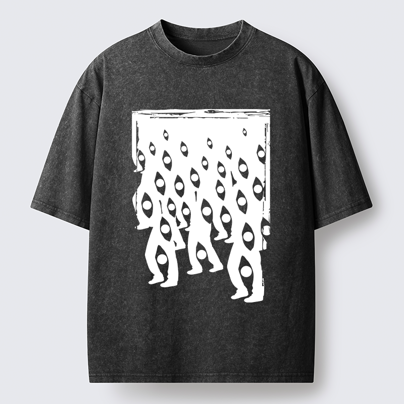 Tokyo-Tiger Misaligned Vision Art Washed T-Shirt