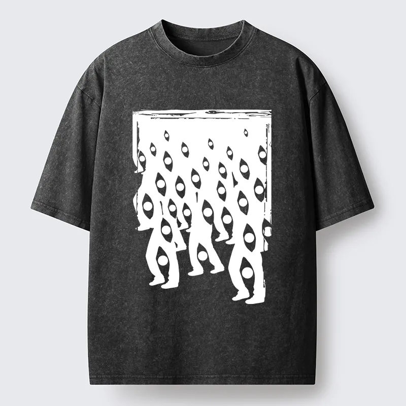 Tokyo-Tiger Misaligned Vision Art Washed T-Shirt
