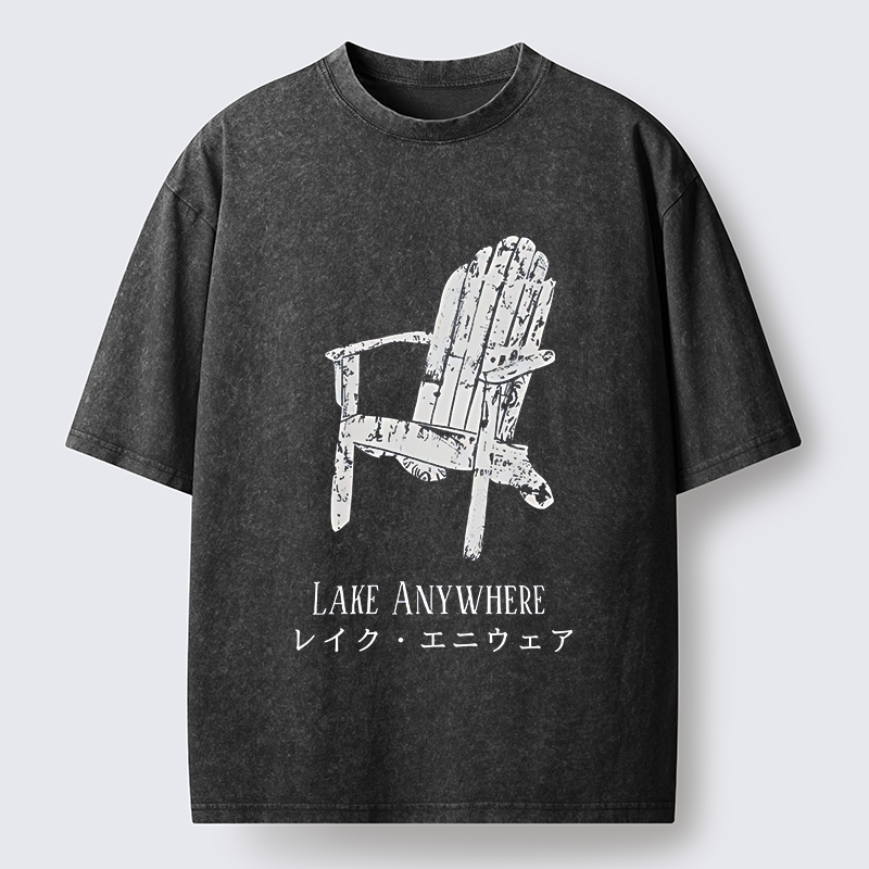 Tokyo-Tiger With A Lake In Your Heart, Every Place Is A Beautiful Landscape Washed T-Shirt