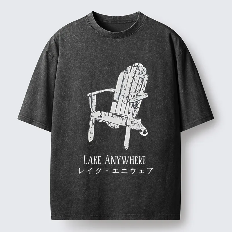 Tokyo-Tiger With A Lake In Your Heart, Every Place Is A Beautiful Landscape Washed T-Shirt