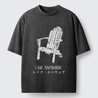 Tokyo-Tiger With A Lake In Your Heart, Every Place Is A Beautiful Landscape Washed T-Shirt