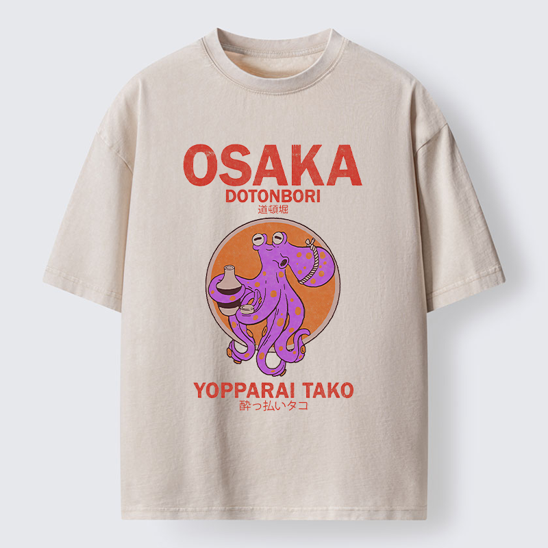 Tokyo-Tiger Osaka Tako Washed T-Shirt