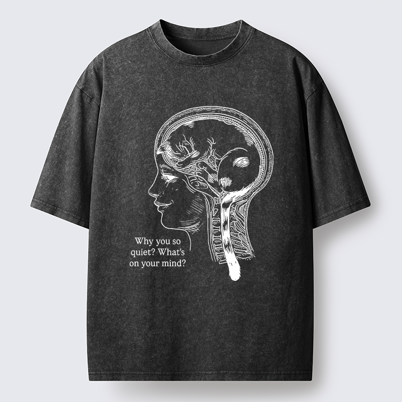 Tokyo-Tiger Brain Full Of Cats Washed T-Shirt