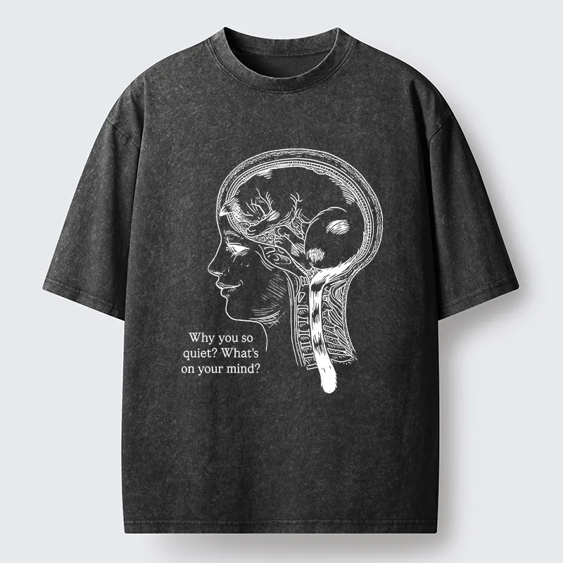 Tokyo-Tiger Brain Full Of Cats Washed T-Shirt