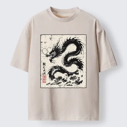 Tokyo-Tiger Black Dragon Washed T-Shirt