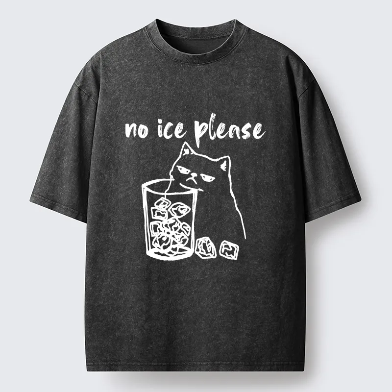 Tokyo-Tiger Cat Wants Ice Washed T-Shirt