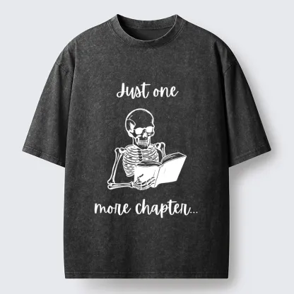 Tokyo-Tiger Skeleton Reading Washed T-Shirt