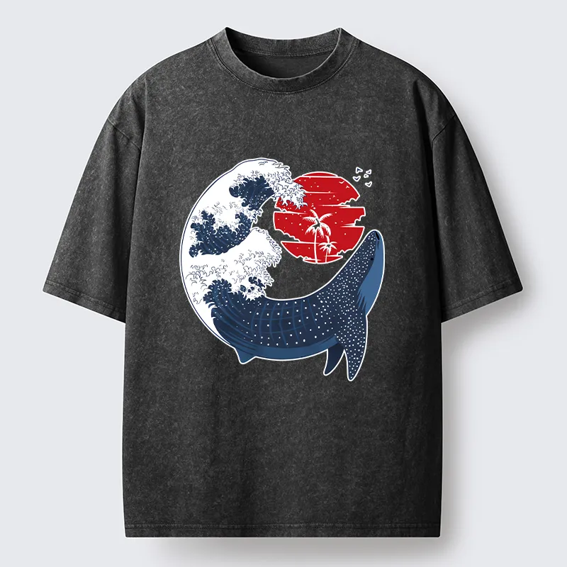 Tokyo-Tiger Japanese Whale Washed T-Shirt
