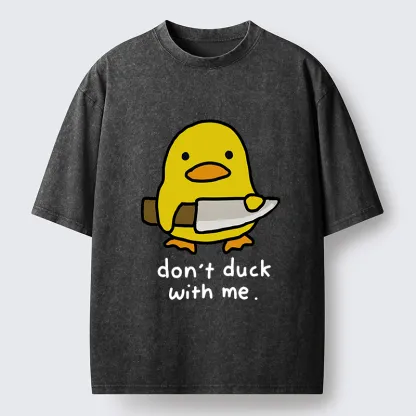 Tokyo-Tiger Duck With A Knife Washed T-Shirt