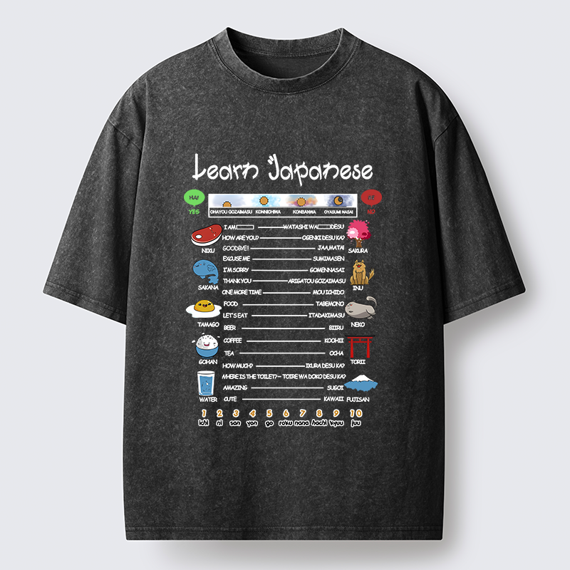 Tokyo-Tiger Japanese Culture Catalog Washed T-Shirt