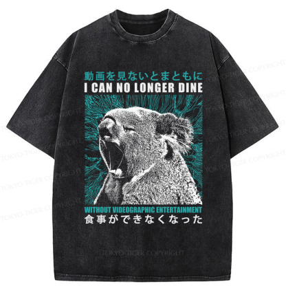 Tokyo-Tiger I Can't Eat Without A Video Washed T-Shirt