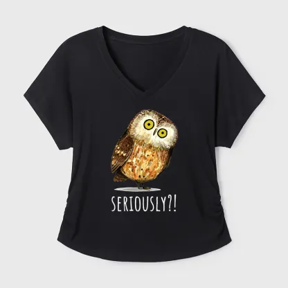 Tokyo-Tiger Seriously Confused Owl Meme Art Modal Dolman Sleeve T-Shirt