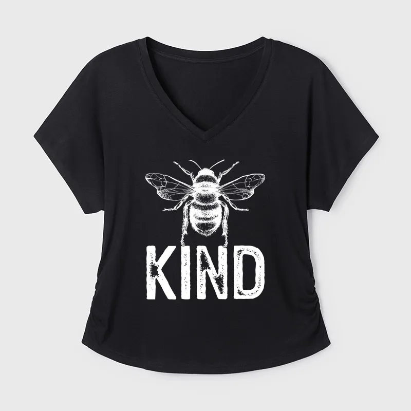 Tokyo-Tiger Minimalist Bee Kind Illustration Modal Dolman Sleeve T-Shirt Sale