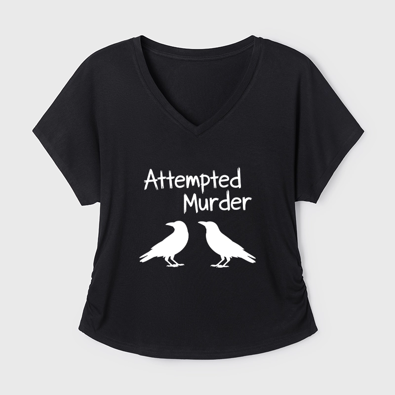 Tokyo-Tiger Two Crows Attempted Murder Joke Modal Dolman Sleeve T-Shirt