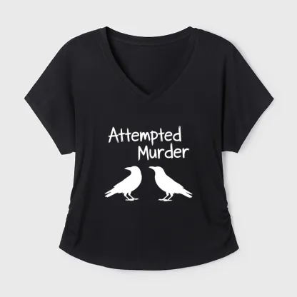 Tokyo-Tiger Two Crows Attempted Murder Joke Modal Dolman Sleeve T-Shirt