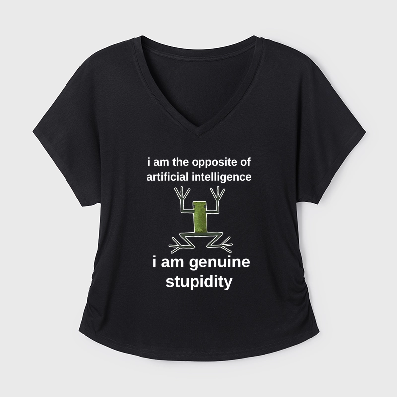 Tokyo-Tiger Genuine Stupidity Frog Meme Modal Dolman Sleeve T-Shirt