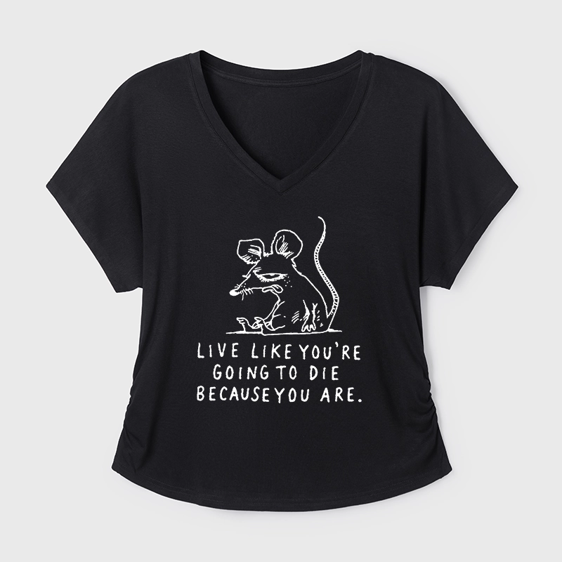 Tokyo-Tiger Funny Meme Sarcastic Rat Life Truth Modal Dolman Sleeve T-Shirt