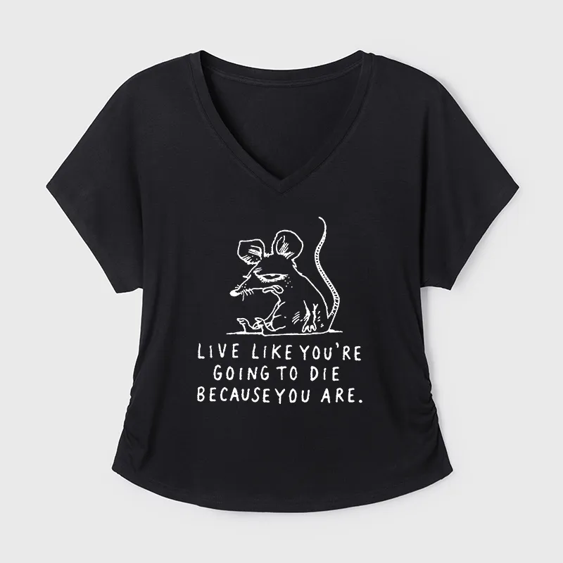 Tokyo-Tiger Funny Meme Sarcastic Rat Life Truth Modal Dolman Sleeve T-Shirt